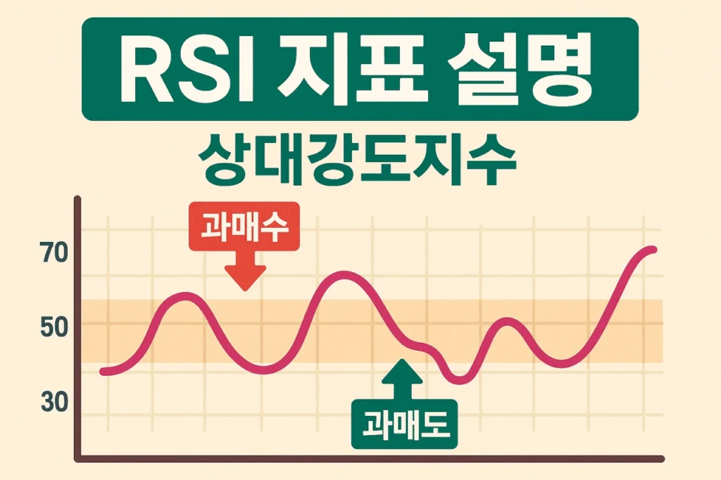 RSI 지표(상대강도지수) 설명
과매수 과매도