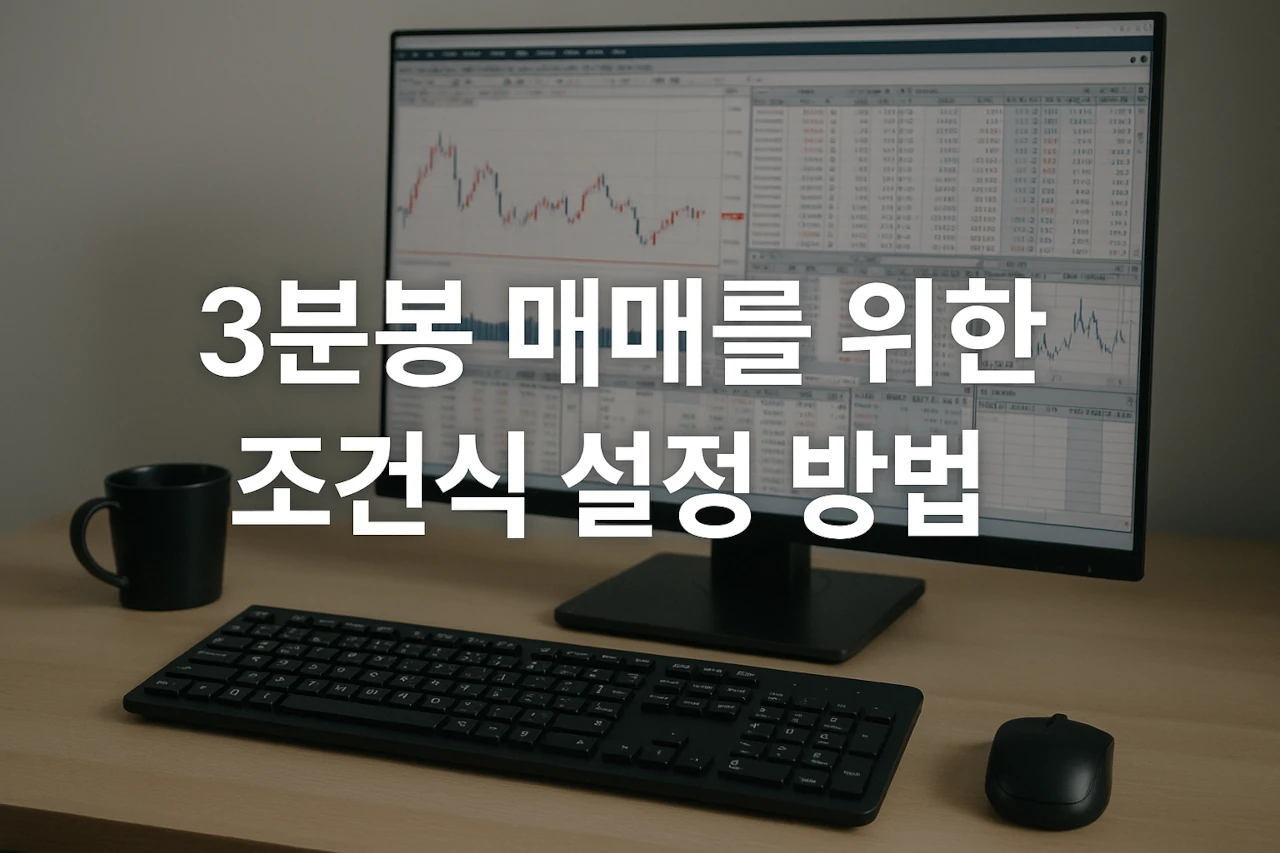3분봉 매매를 위한 조건식 설정 방법