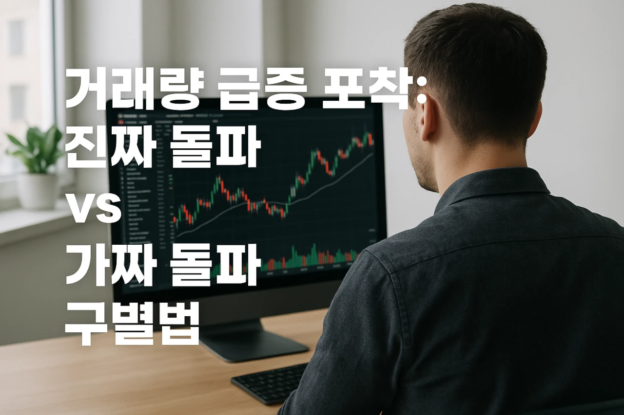 거래량 급증 포착 진짜 돌파 vs가짜 돌파 구별법
